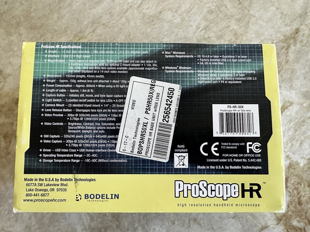 Bodelin ProScope PSHR50X HR Digital Handheld Microscope