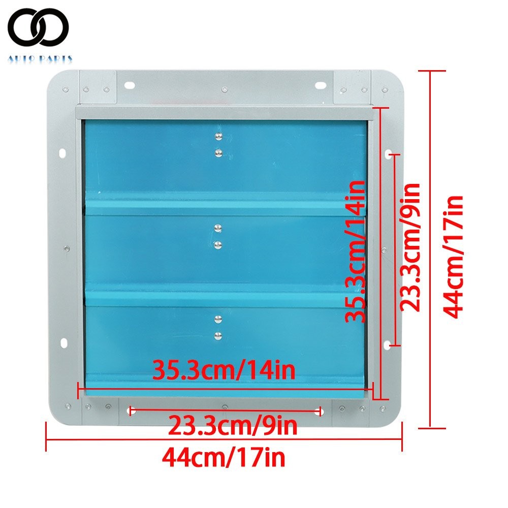 Ventilation Extractor Wall-Mounted Square Blower 14 Inch Shutter Exhaust Fan