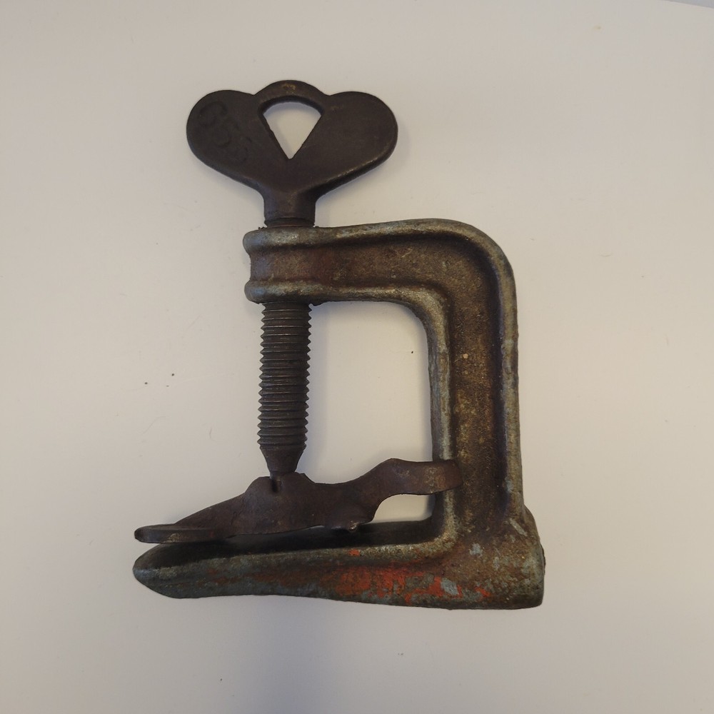 Antique Victorian Decorative Cast Iron Clamping Tool 655
