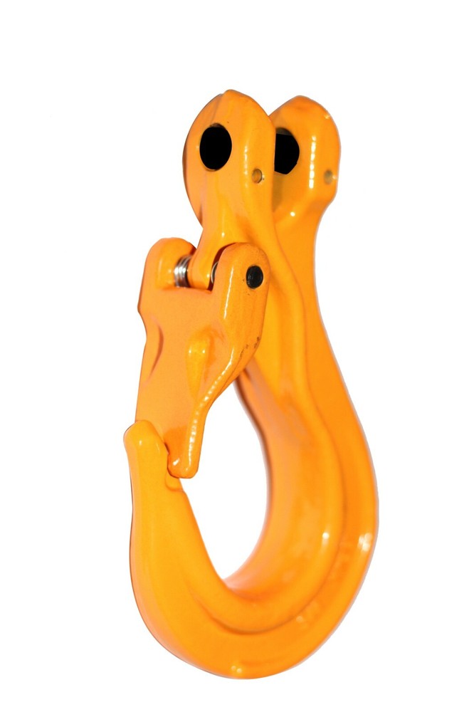 Chain Sling Hook with Latch 1/2" Size Grade 100 Alloy Overhead Lifting Clevis
