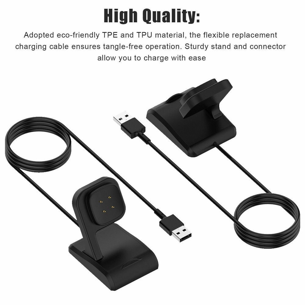 For Fitbit Versa3/Sense Smart Watch Fast Charging Dock USB Cable Charger Dock US