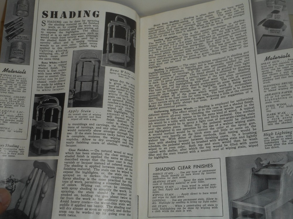 DELTA POWER TOOLS 1940 Delta Craft Handbook Practical Finishing Methods No. 4543