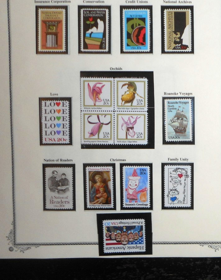 U S Postage Stamps - 1984 Commemorative and Regular Issues Collection - MNH