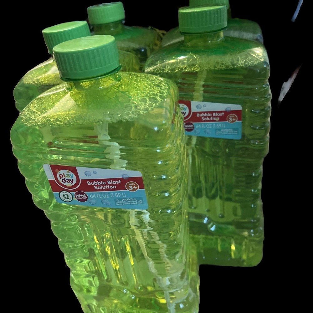 64oz Non Toxic Bubble Blast Solution Bubble Machine 5 Bottles Slide Play Day