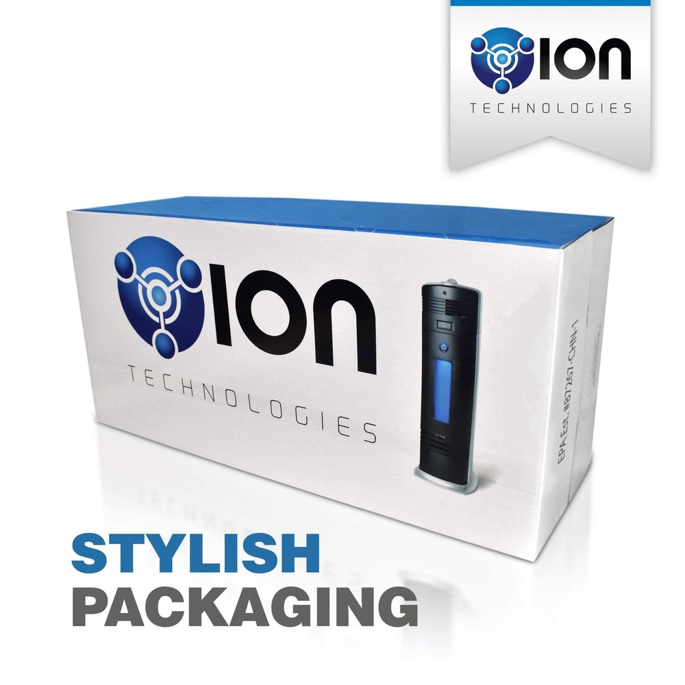 B-1000 Permanent Filter Ionic Air Purifier Pro Ionizer with UV-C, (Black)
