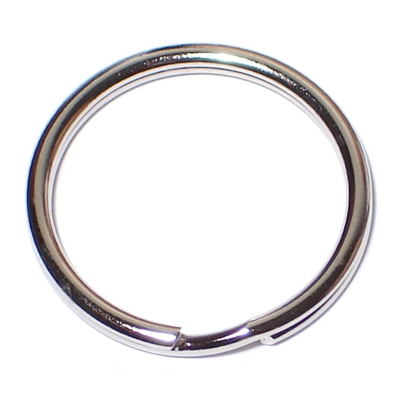 1" Nickel Split Key Rings (40 pcs.)