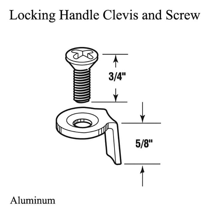 Aluminum Clevis & Screw for Single Hole Locking Handle H 3658