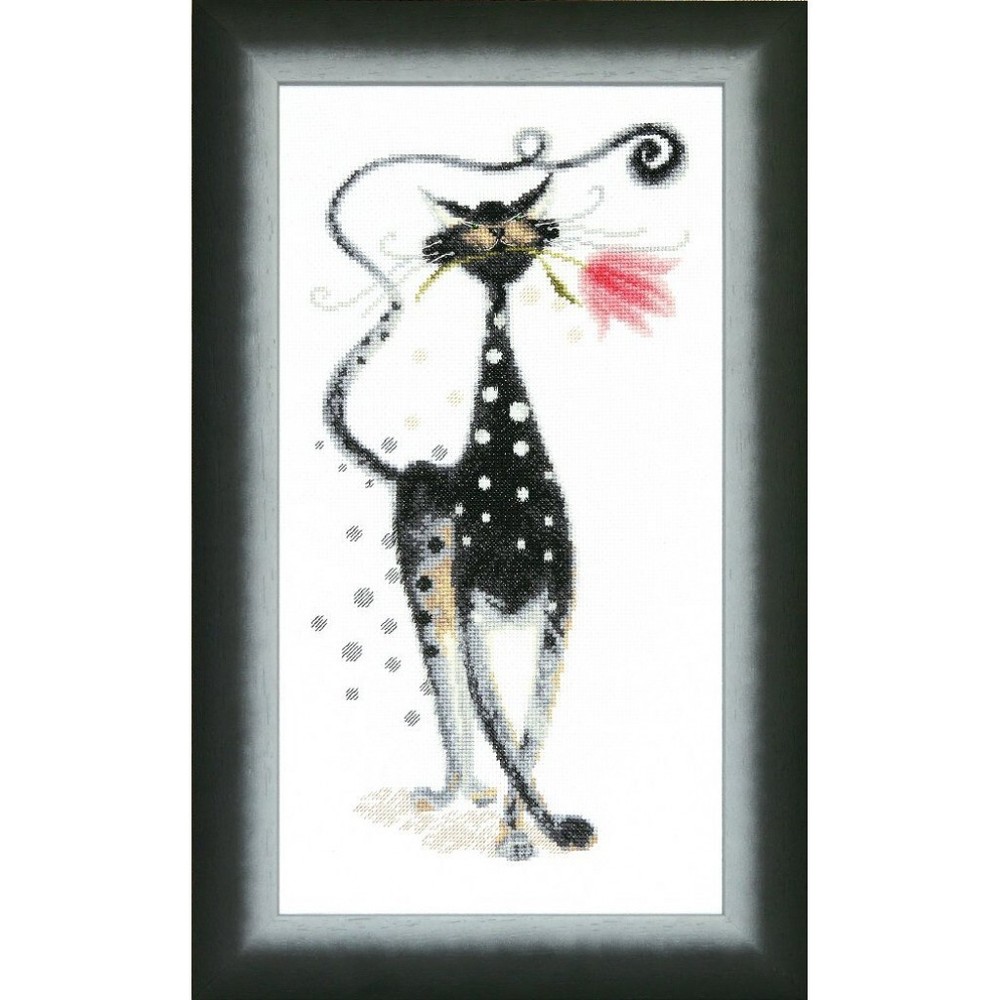 Counted Cross Stitch Kit Cat DIY Charivna mit