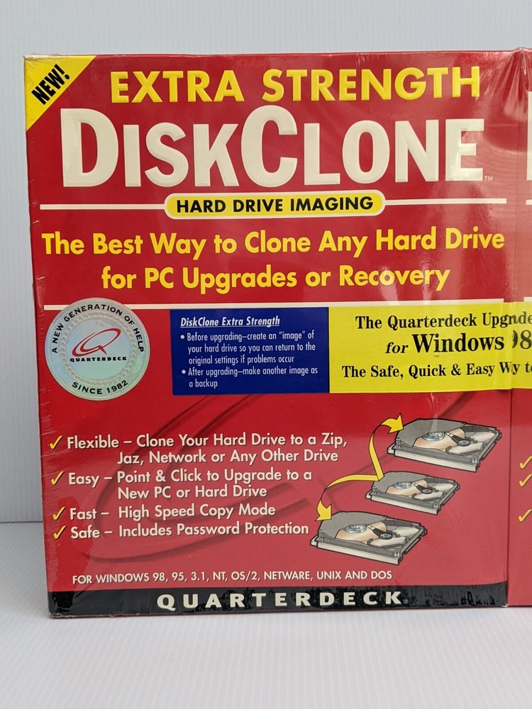 Extra Strength DiskClone & Partition It Quarterdeck: Software / VTG 1998 Windows