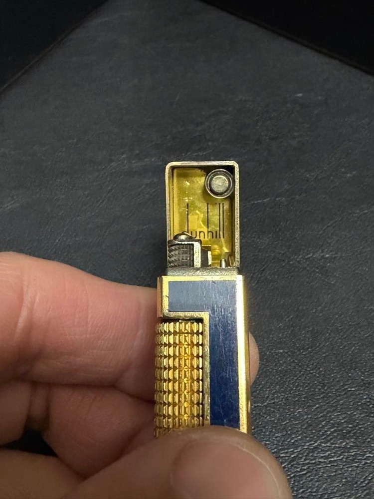 Overhauled Dunhill Rollagas lighter Blue Gold without box