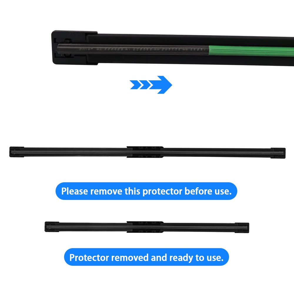 24" & 19" Front Windshield Wiper Blades J-HOOK Bracketless OEM Quality Jointless