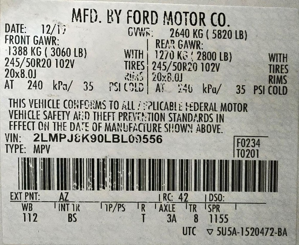 Radiator Core Support Upper Inner Fits 15-24 EDGE 1552029
