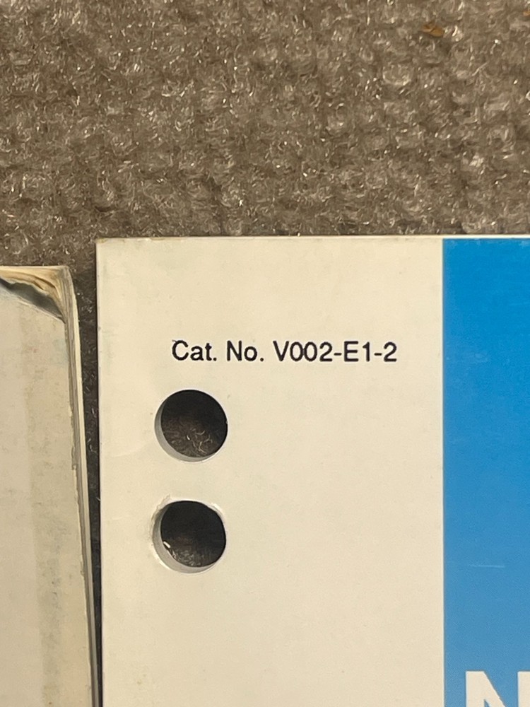 Omron NT600M Programmable Terminal Operation Manual