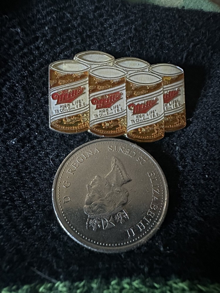 Miller High Life 6 Pack Cans Hat Lapel Pin Pinback