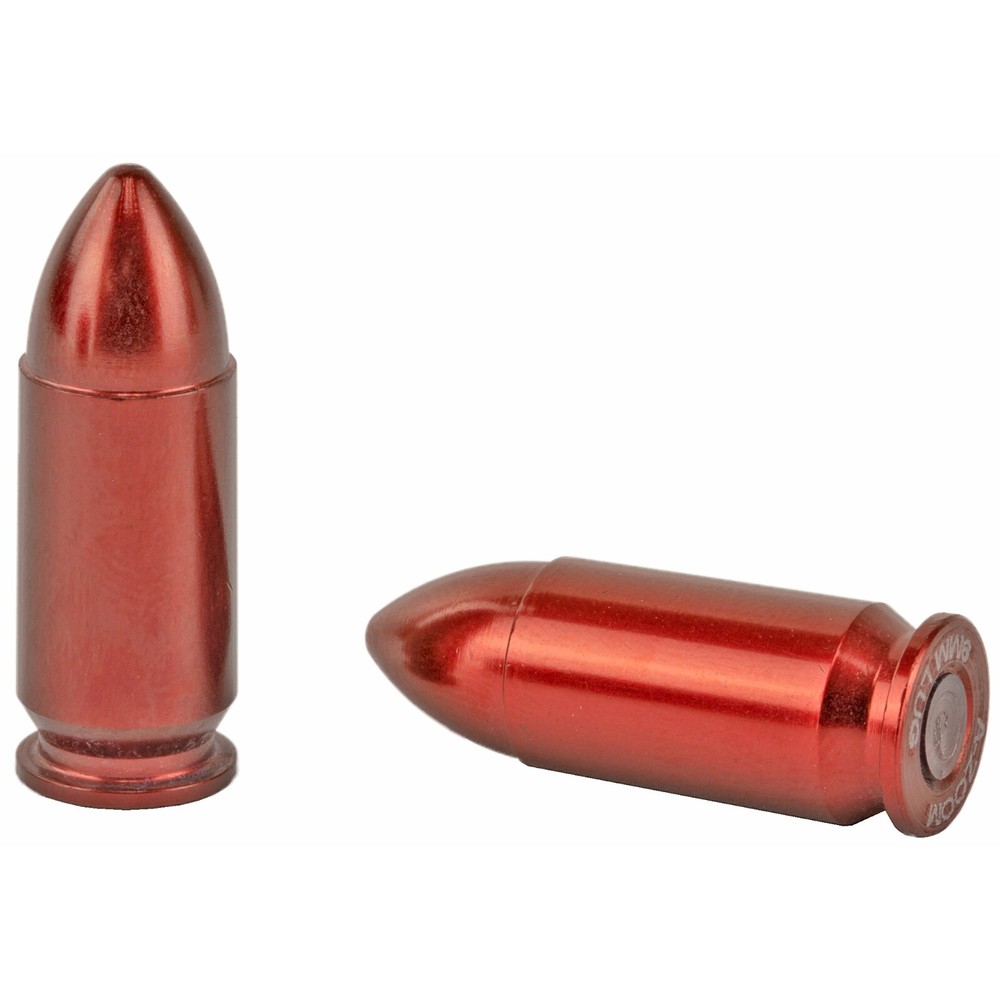 9 mm Snap Caps Dummy Rounds 5 Count Azoom Red solid aluminum
