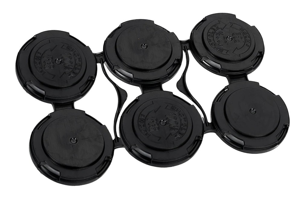 Home Brew Ohio 6 Pack Can Holder in Black 1 Count