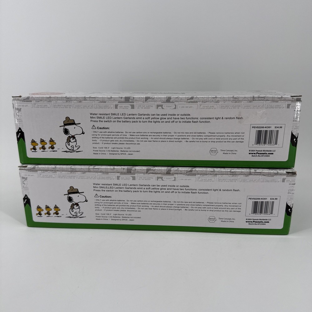 Peanuts Beagle Scouts Mini Lantern 10-piece String Light Set New Set Of 2
