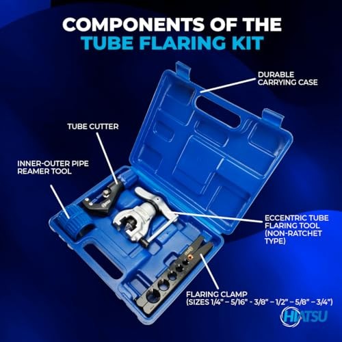 Professional Flaring Tool Kit - Heavy-Duty HVAC Eccentric Flaring Tool Kit