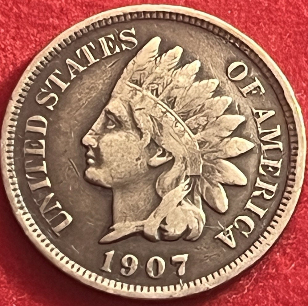 1907 indian head cent BN43