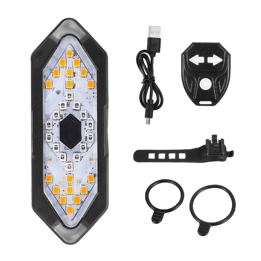 Wireless Bicycle Alarm Rear Tail Light IPX4 Waterproof Remote Control USB