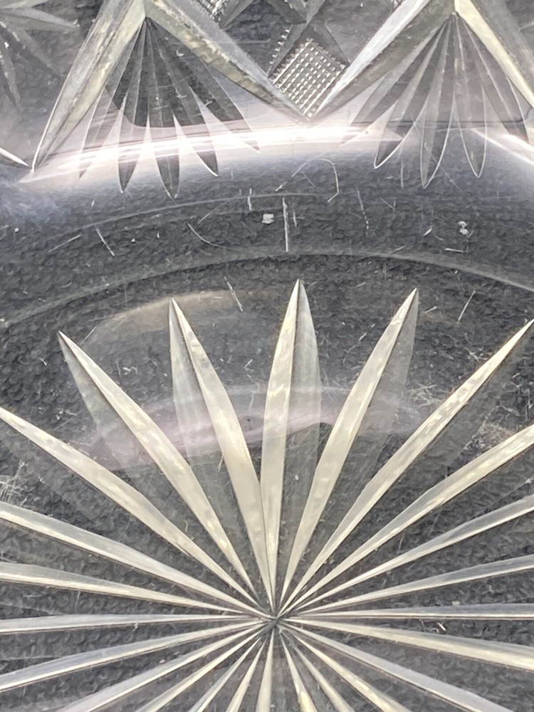 Prescut pattern glass crystal bowl