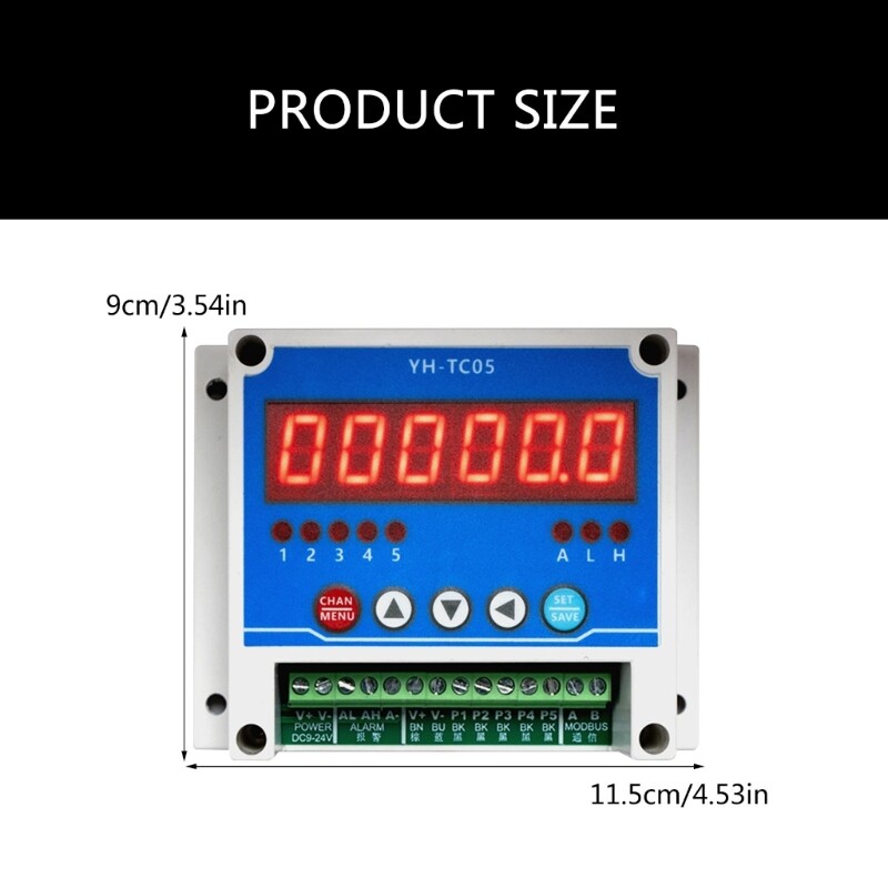 Digital Handheld 5CH Digital Tachometer Not-Contact Tachometer Motor Speed Meter