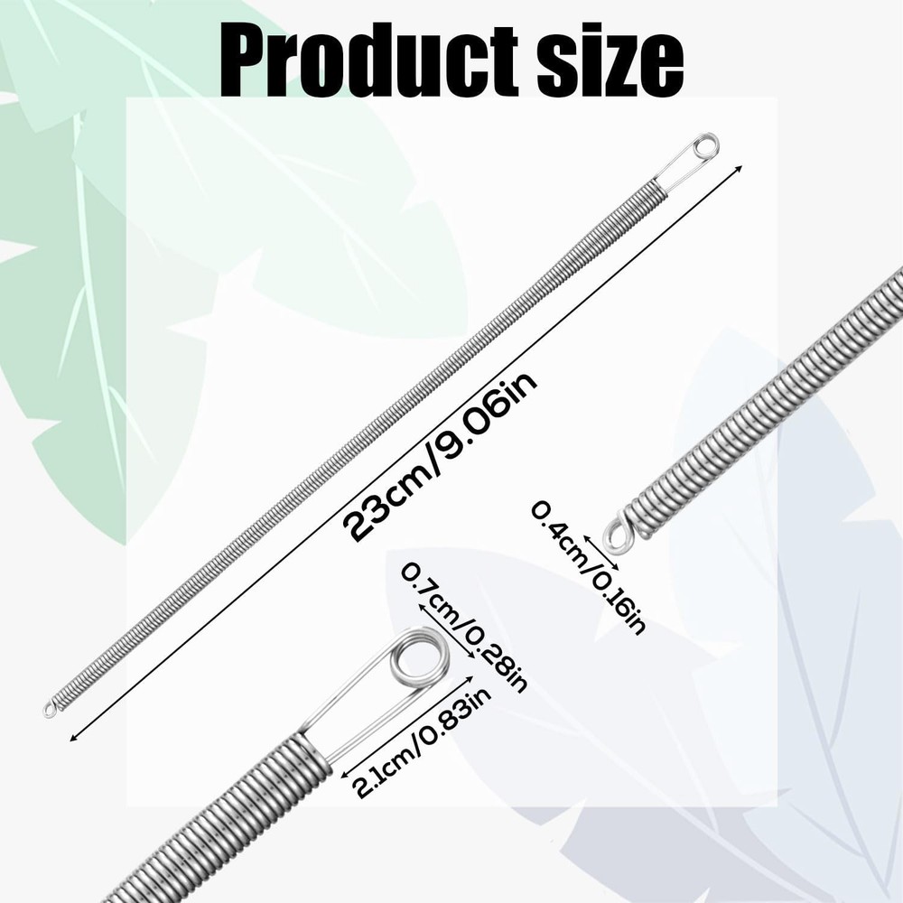 2 Pcs Drawstring Threader Tool Metal Spring Flexible