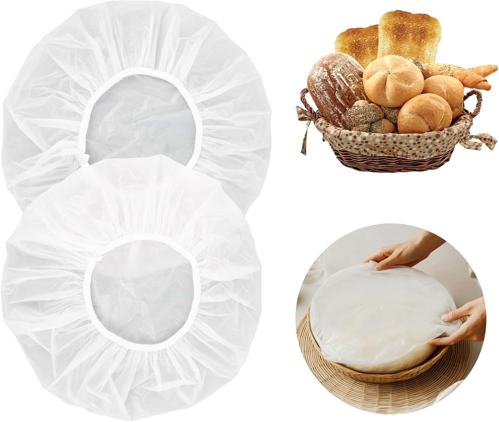 Reusable Elastic Bowl Covers for Bread Proofing - 2 Pack