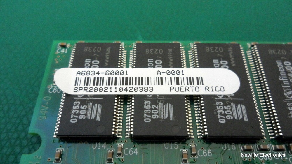 HP A6834-69001 1GB PC-2100 DDR SDRAM Server Memory A6834A