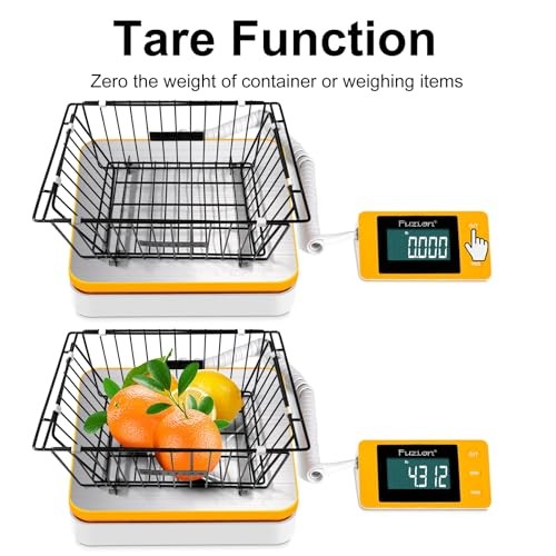 Shipping Postal Scale - Package Scale x 0.1oz, Large LCD 110LB Orange+White