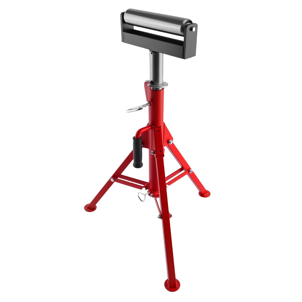Heavy Duty Adjustable Roller Stand 2500lbs 27.6-52in Triangular Base Steel