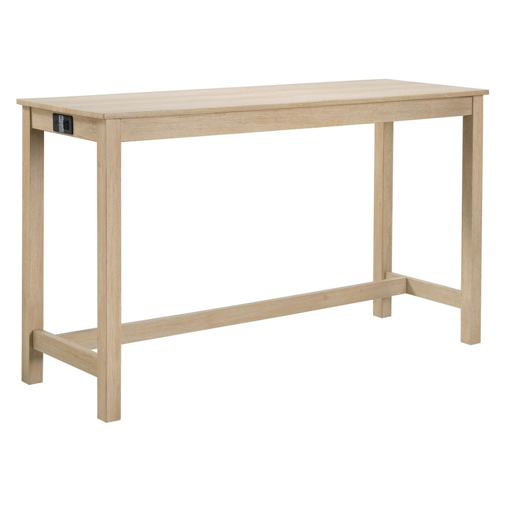 4 Piece Bar Table Set Counter Height Kitchen Dining Table w/ 3 Saddle Bar Stool