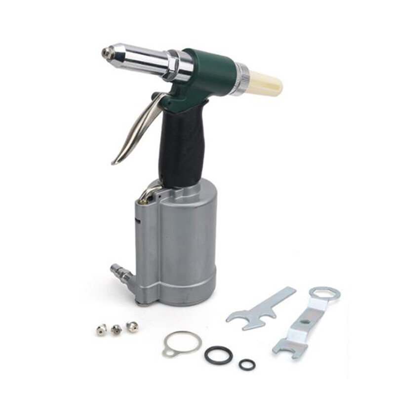 Air Riveter Automatic Hydraulic Pull Rivet Gun Kit Pneumatic Riveter Tool Set