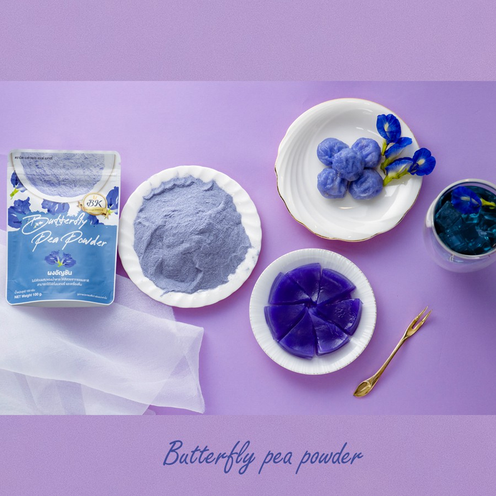 Butterfly Pea Powder For Drinks Bakery Cake Beverage Sugar Free BK