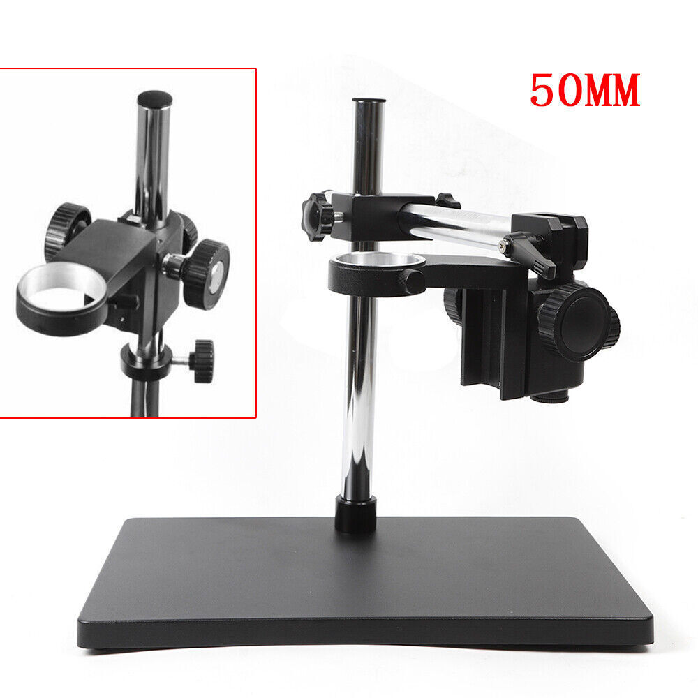 Lab Dual Arm Set Digital Microscope Camera Table Stand Holder Lift Bracket 50 mm