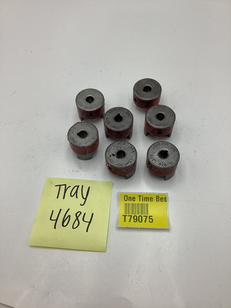 (QTY 7) Lovejoy L-070 .375 Half Coupling Smooth 3/8" Bore Replacement