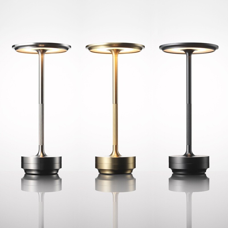 2 pack Dimmable LED Table Desk Lamp Night Light USB Chargeable Wireless Touch