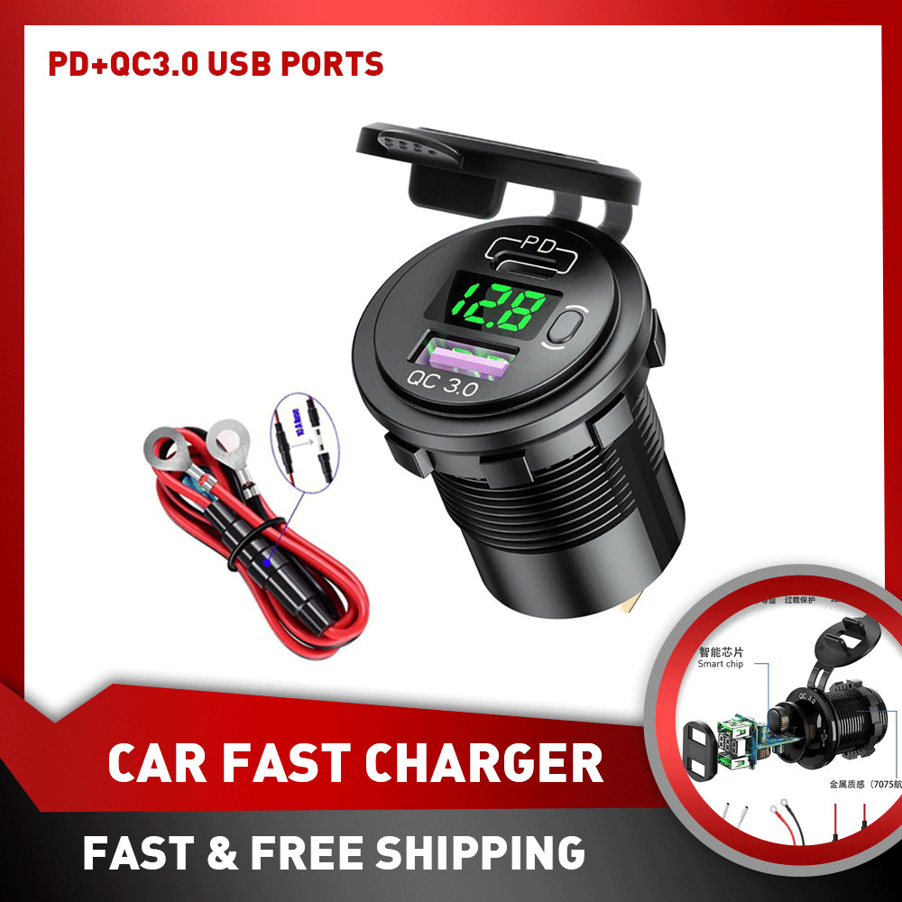 Super Fast Phone Charger Adapter PD+QC3.0 USB Type C For iPhone Samsung Android