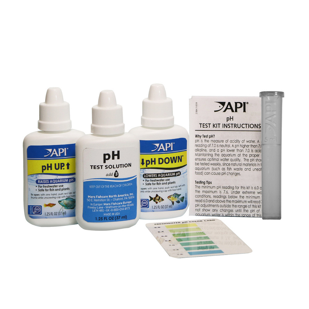 API pH Test and Adjuster Kit Fresh Water 250 tests correct pH on the spot