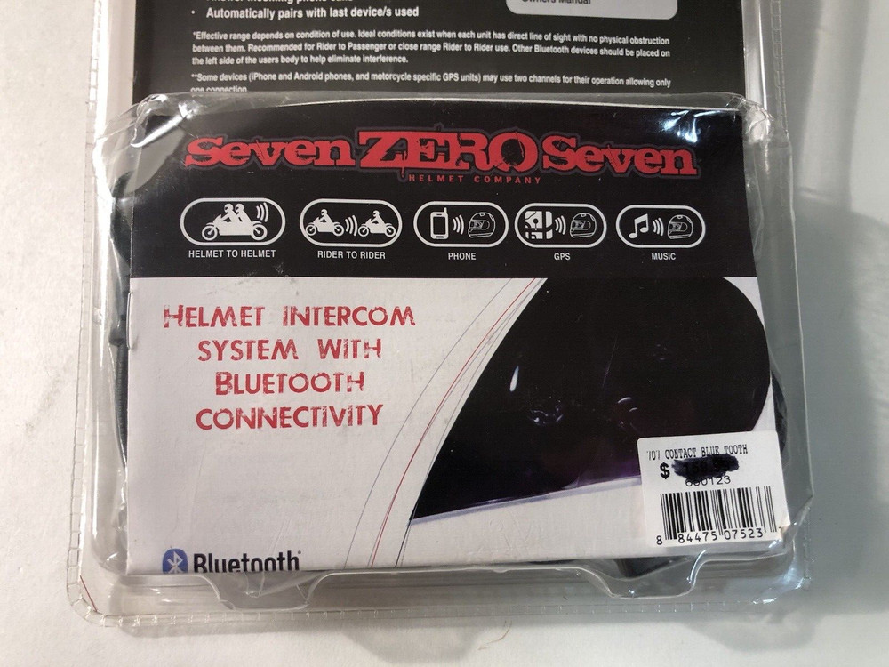 Seven Zero Seven Contact Helmet Communication System with Bluetooth.
