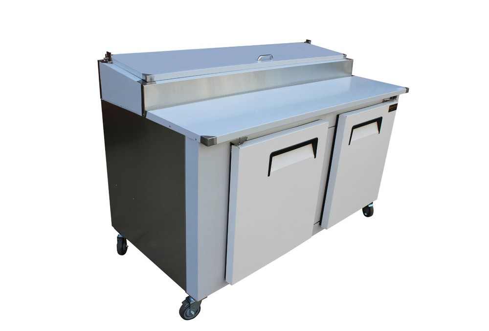 New Cooltech 2-Door Refrigerated Pizza Prep Table 60"
