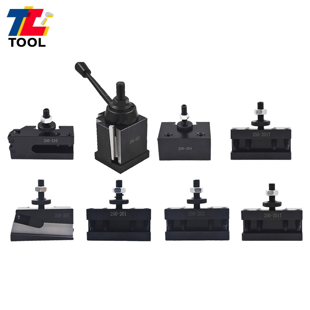 7 Pack BXA 250-222 Wedge Type Tool Post For 10 - 15" Lathe With Tool Holders