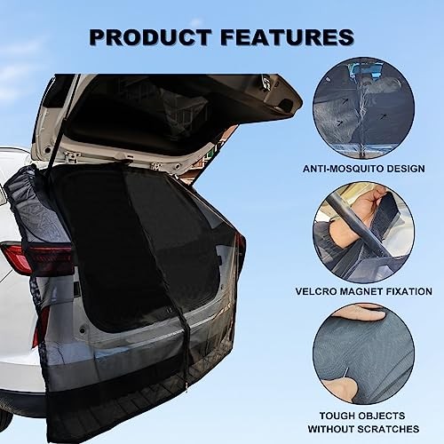 Tailgate Mesh Screen, Breathable Mesh Net for SUV MPV Ventilation Privacy