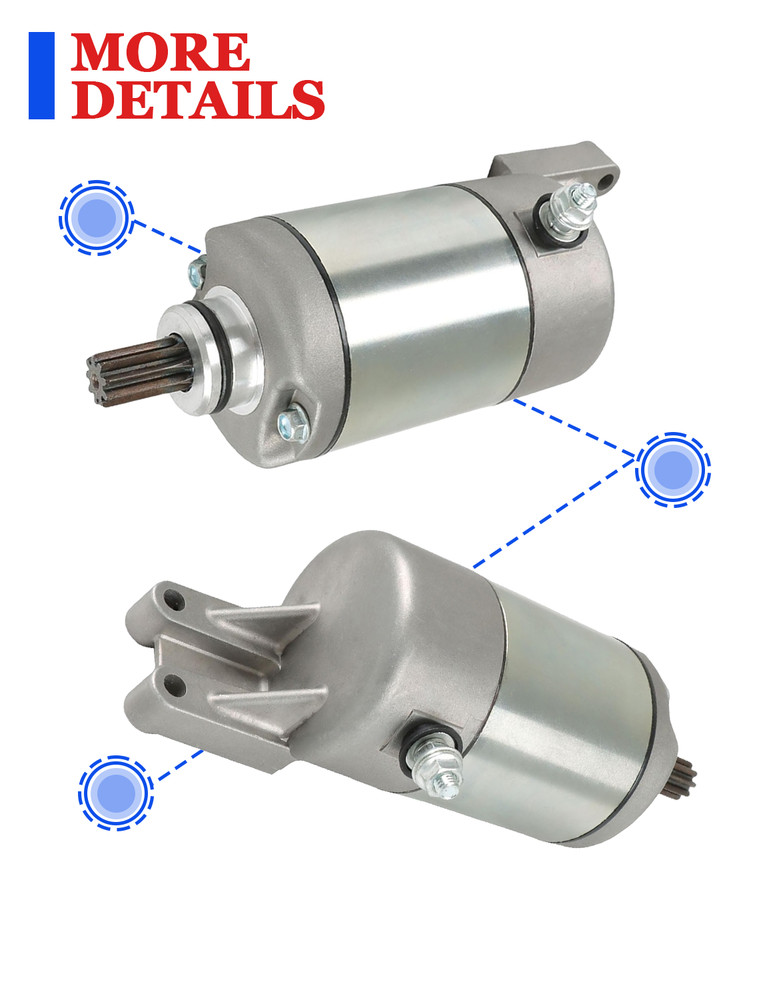 Starter Motor for Can-Am Defender HD5 All Models 2017-2021 With Bendix & Relay