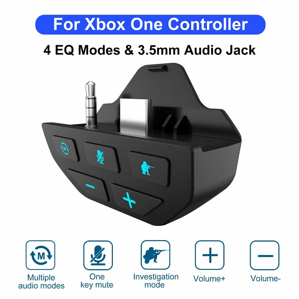 Wireless Gamepad Adapter 3.5mm Stereo Headset Converter for Xbox One Controller