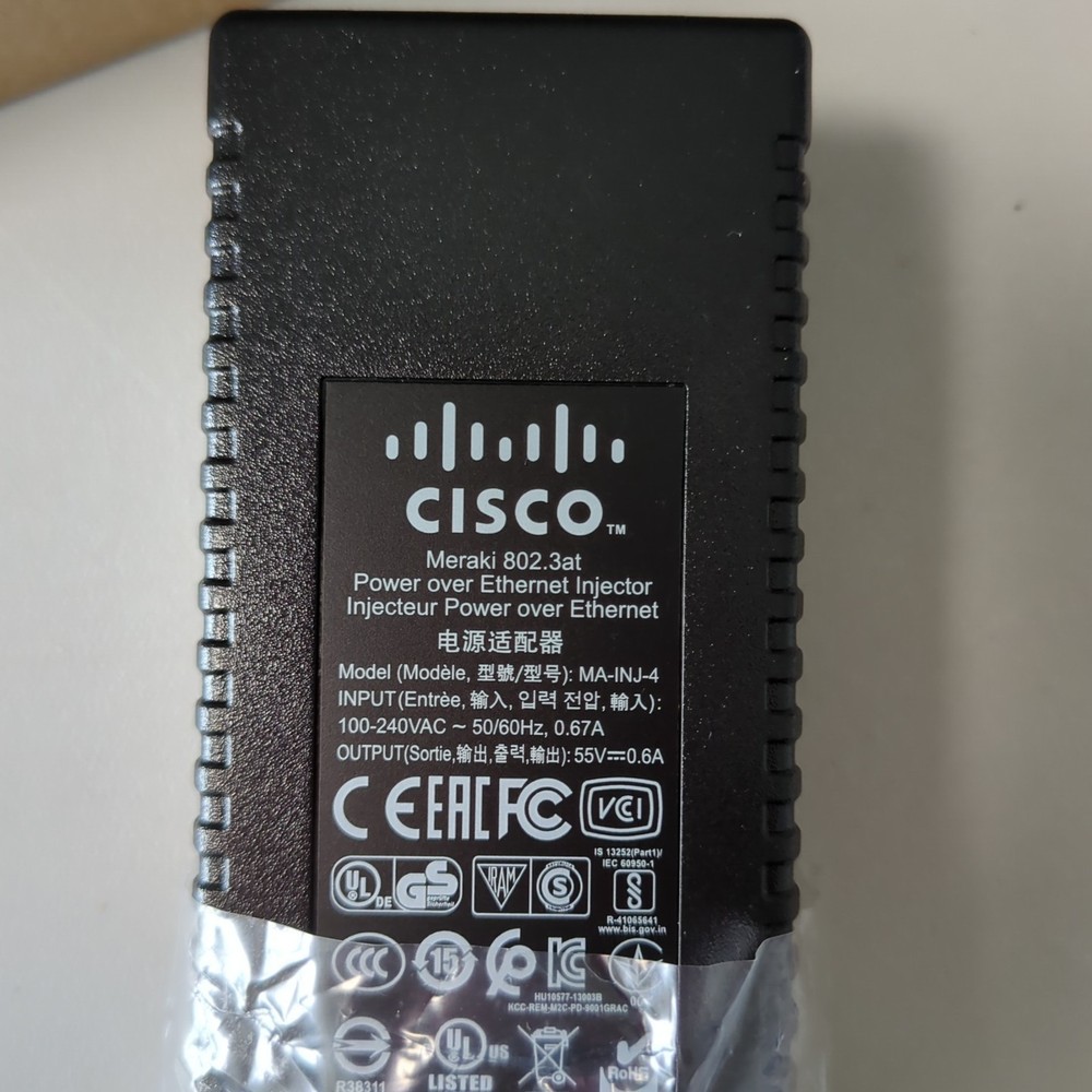Cisco MAINJ4 802.3AT Power over Ethernet Injector