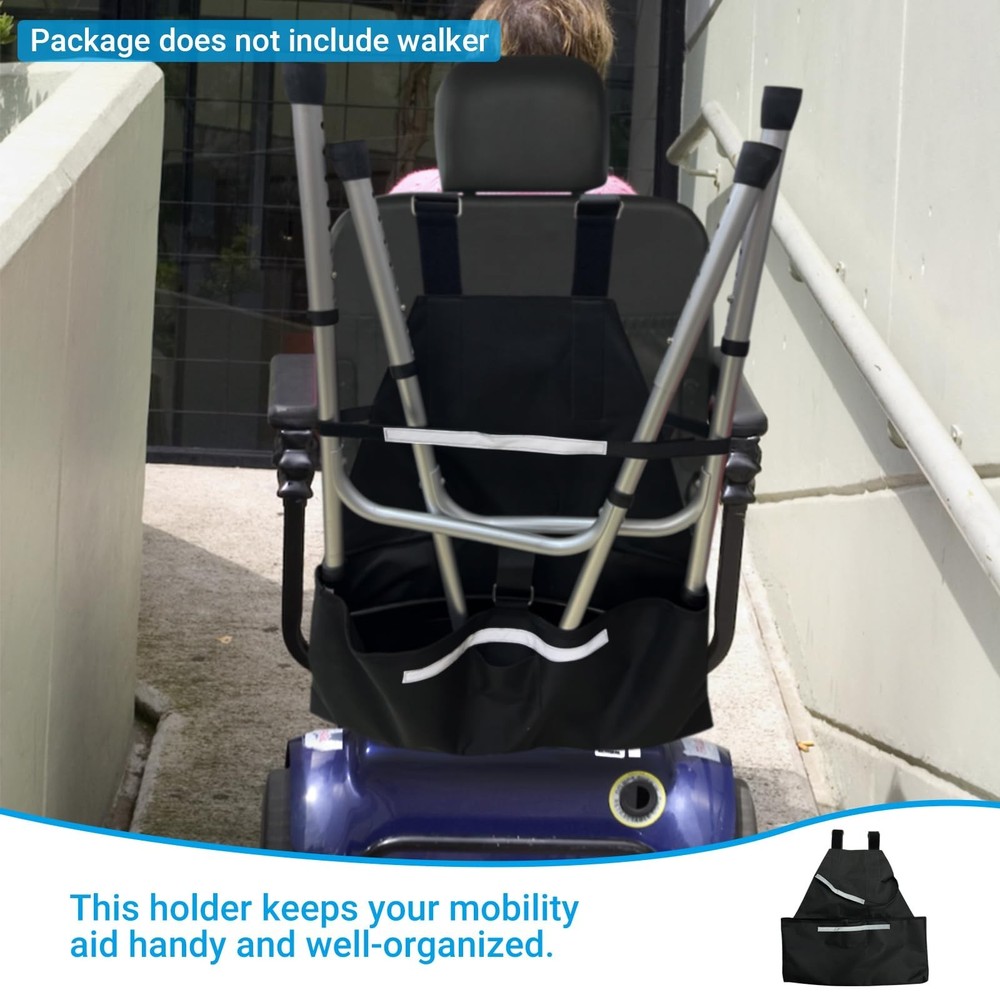 Walker Holder for Mobility Scooters & Power Chairs - Rollator Stand Support S...