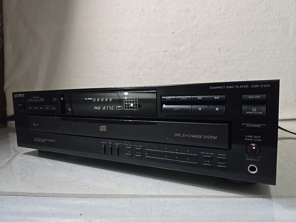 Sony CDP-C435 5 Disc Ex-Change System CD Changer Compact Disc Player - TESTED!
