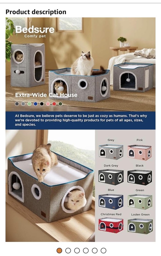 Bedsure Comfy Cat House