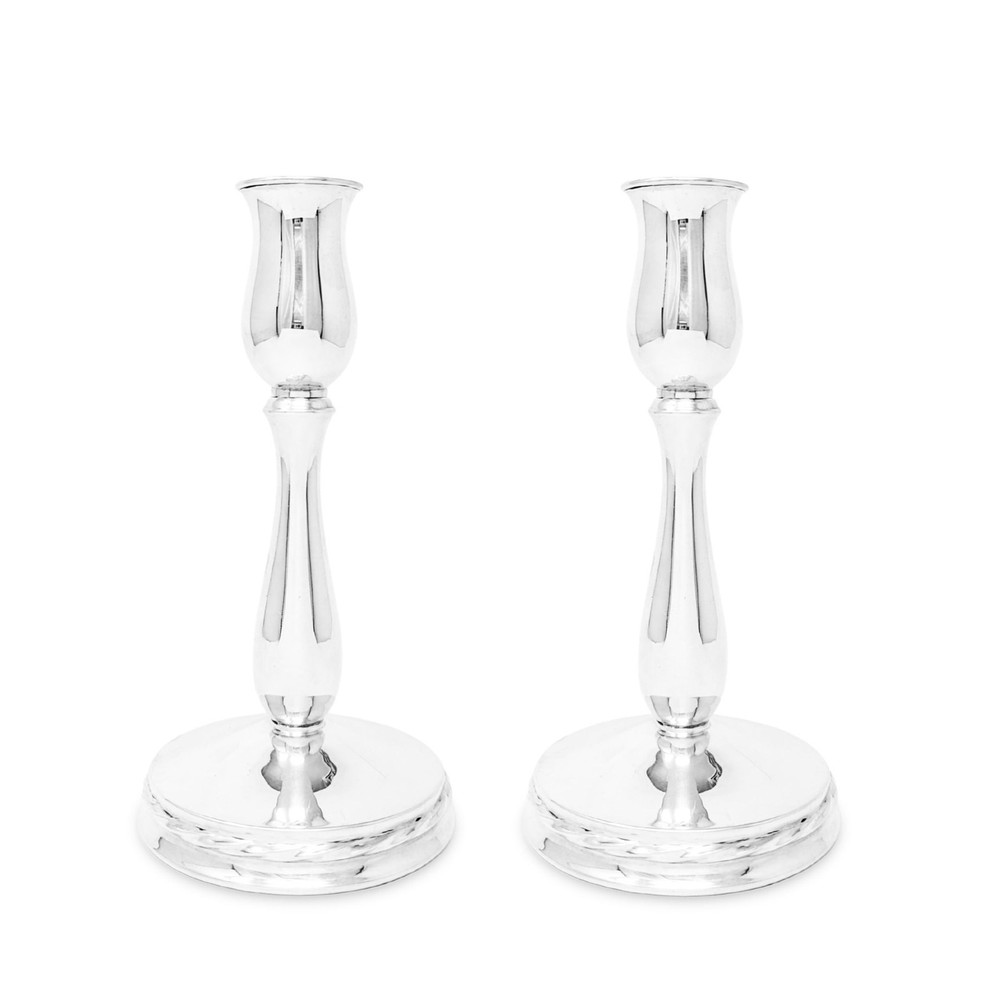Towle "Silver Flutes" Weighted Sterling 7" Candlesticks (Pair)